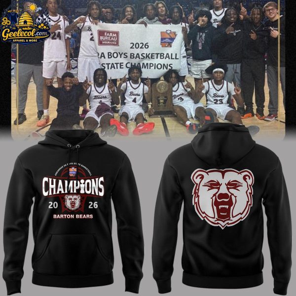Barton Bears 2A Boys Basketball State Champions 2026 Hoodie T-Shirt