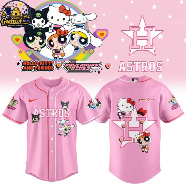 Houston Astros x The Powerpuff Girls 2026 ft Hello Kitty Baseball Jersey