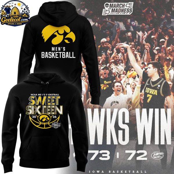 Iowa Hawkeyes Men’s Basketball 2026 Sweet Sixteen Hoodie T-Shirt
