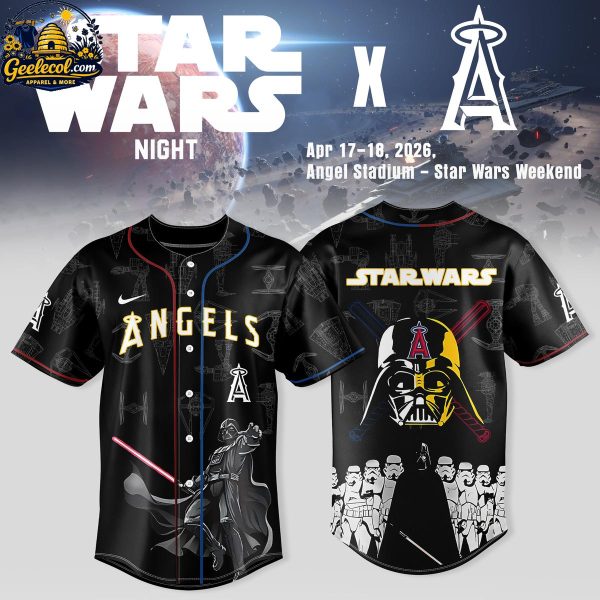 Los Angeles Angels Star Wars 2026 Dark Force Night Baseball Jersey