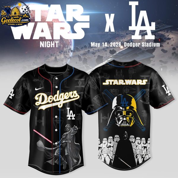 Los Angeles Dodgers Star Wars 2026 Dark Force Night Baseball Jersey