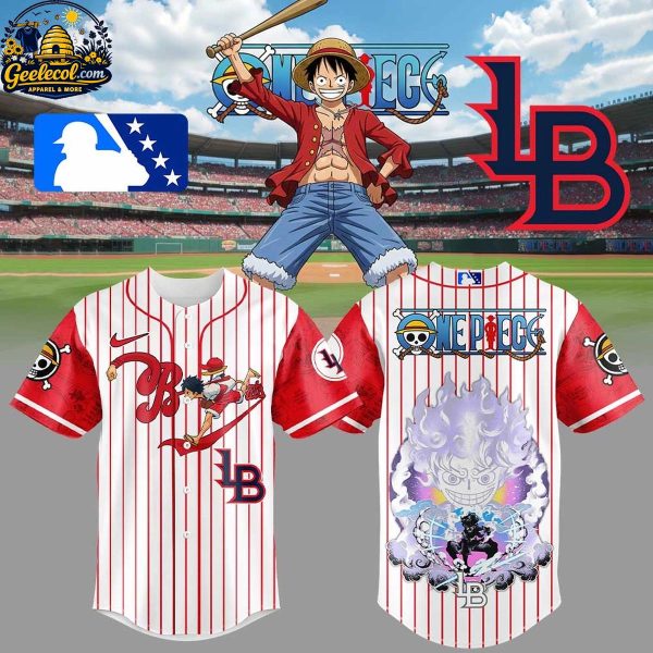 Louisville Bats x One Piece 2026 Anime Night Striped Baseball Jersey