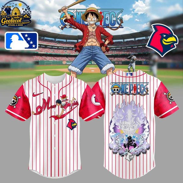 Memphis Redbirds x One Piece 2026 Anime Night Striped Baseball Jersey