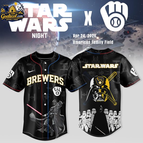 Milwaukee Brewers Star Wars 2026 Dark Force Night Baseball Jersey