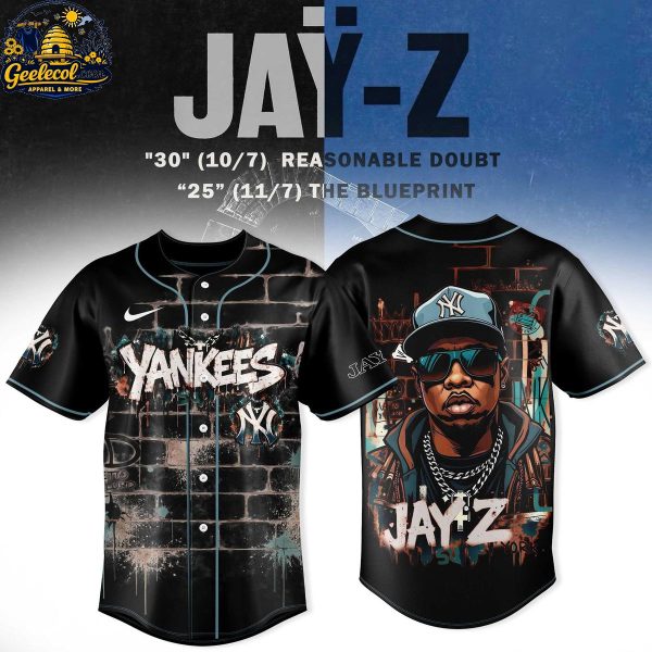 New York Yankees Jay-Z Reasonable Doubt x Blueprint 2026 Baseball Jersey
