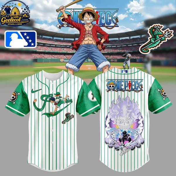 Norfolk Tides x One Piece 2026 Anime Night Striped Baseball Jersey
