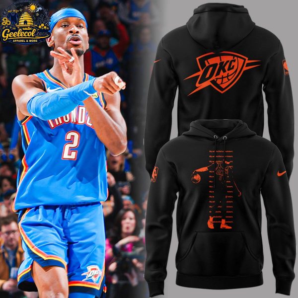 Oklahoma City Thunder Shai Gilgeous-Alexander 2026 Legend Night Hoodie Shirts