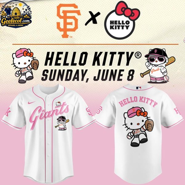San Francisco Giants x Hello Kitty 2026 The White Night Baseball Jersey