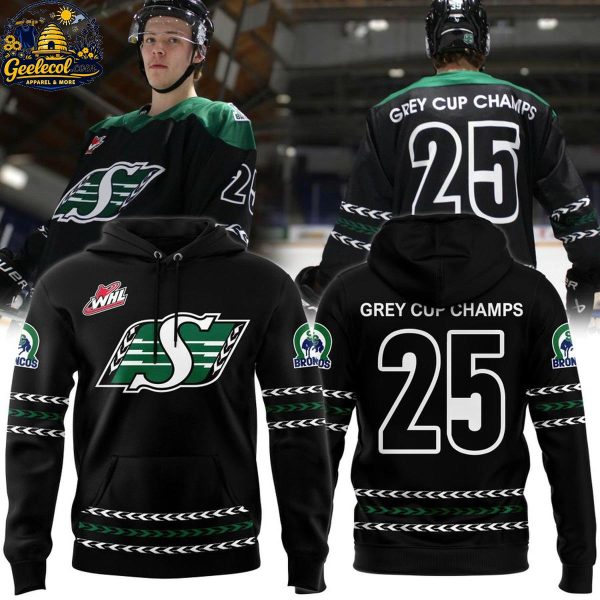 Swift Current Broncos x Saskatchewan Roughriders Grey Cup Champs 2026 Hoodie
