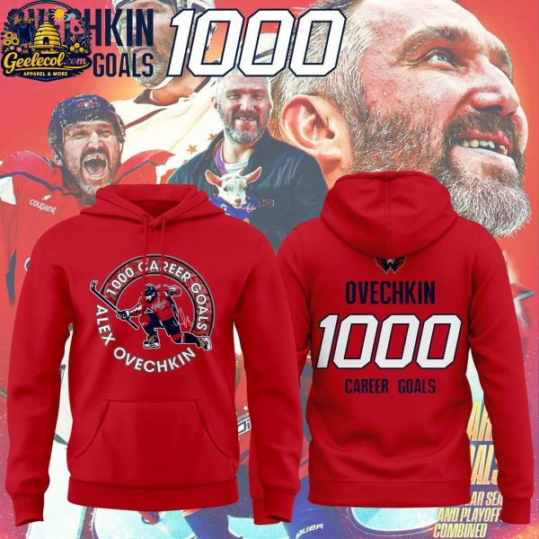 Washington Capitals Alexander Ovechkin x 1000 Career Goal 2026 Hoodie